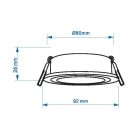 MANTRA BASICO GU10 TEK recessed spotlight