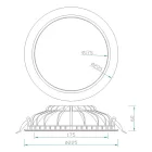 Mantra design lámpa CABRERA TEK Down Light LED C0044 LED IP20 matt fehér Ø22.5cm mag 6cm