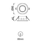 MANTRA COMFORT GU10 TEK Spot recessed 