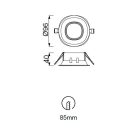 MANTRA COMFORT GU10 TEK Spot recessed 