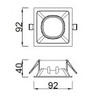MANTRA COMFORT GU10 TEK Spot recessed 