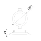 MANTRA SAONA EMPOTRABLE TEK Recessed LED downlight 