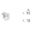 MANTRA CARRILES T END CAP WHITE