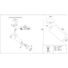 Technical Ceiling Focus Ceiling lamp C017CW-01W
