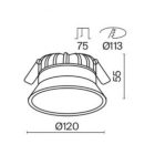 Maytoni design lámpa -DL055-12W3K-W