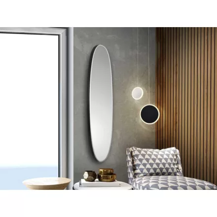 ARIES - OVAL MIRROR 136x36 BLACK