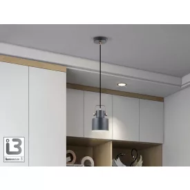 I3 - ERIKA - LAMP 1L. BLACK-COPPER