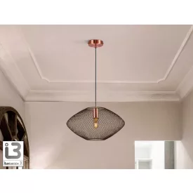 I3 - MELANY - LAMP 1L BLACK-COPPER