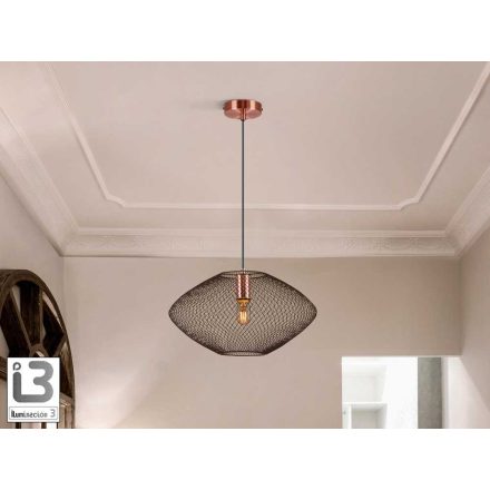 I3 - MELANY - LAMP 1L BLACK-COPPER