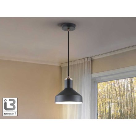 I3 - IRIAS - LAMP 1L  BLACK-COPPER