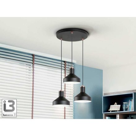 I3 - IRIAS - LAMP 3L  BLACK-COPPPER, D45
