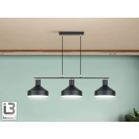 I3 - IRIAS - LAMP 3L BLACK-COPPER D45