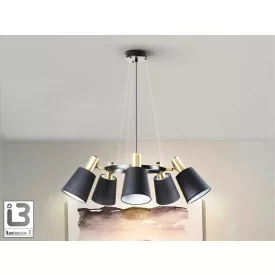 I3 - GISELA - LAMP 5L  BLACK-BRASS