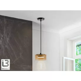 I3 - OLAIA - LAMP 1L BLACK-AMBER
