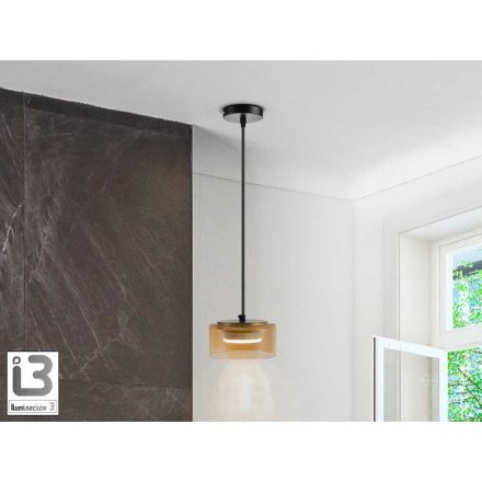 I3 - OLAIA - LAMP 1L BLACK-AMBER