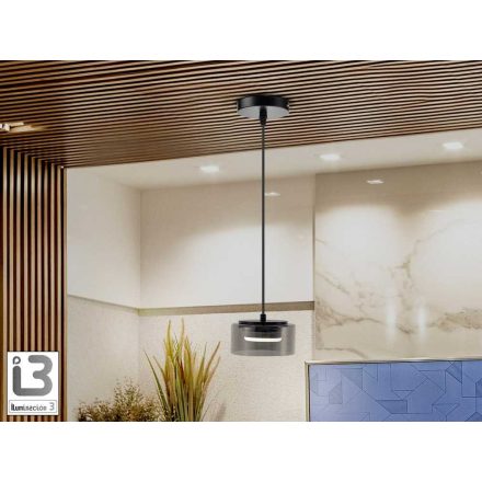 I3 - OLAIA - LAMP 1L BLACK SMOKY