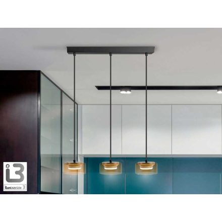 I3 - OLAIA - LAMP 3L BLACK-AMBER