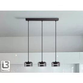 I3 - OLAIA - LAMP 3L BLACK-SMOKY