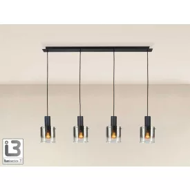 I3 - VENIZE - LAMP 4L BLACK-SMOKE