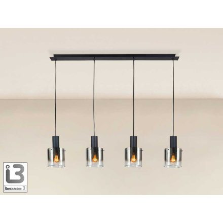 I3 - VENIZE - LAMP 4L BLACK-SMOKE