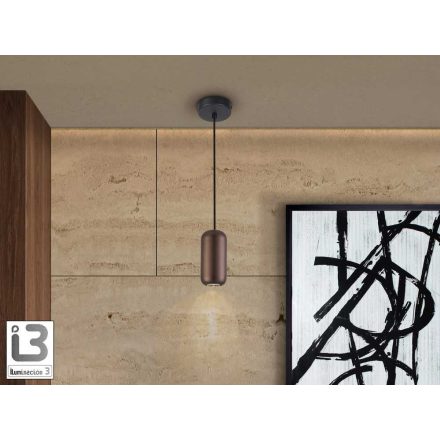 I3 - NIMES - LAMP 1L BLACK-BROWN
