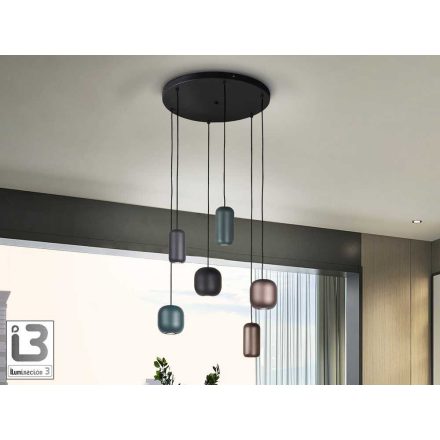 I3 - NIMES - LAMP 6L BLACK-COLOURS