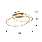  Schuller Tube 138505 Ceiling Lamp Matte Gold