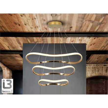 I3 - NAOS - ROSE GOLD LAMP 3 RINGS D80