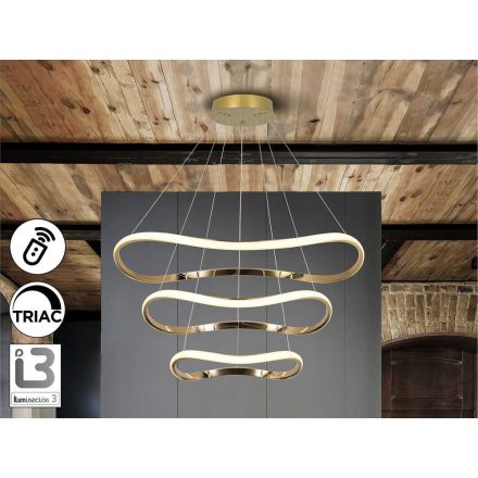 NAOS - ROSE GOLD LAMP 3 RINGS D80 DIMMAB