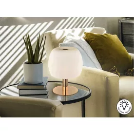 BALOON-TABLE LAMP GOLD/OPAL