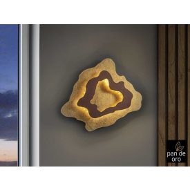 ·HALO· WALL LAMP, OXIDE/GOLD LEAF