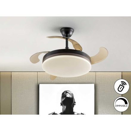 VENTO - BLACK FAN DIMMABLE