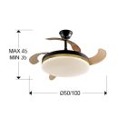  SCHULLER Vento 168360 Ceiling Fan Matte Black LED Dimmable