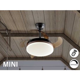    SCHULLER Vento Mini 169211 Ceiling Fan Matte Black LED Dimmable
