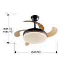  SCHULLER Vento Mini 169211 Ceiling Fan Matte Black LED Dimmable