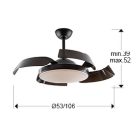 SCHULLER Enzo 196536D Ceiling Fan Dimmable