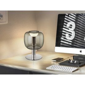 ICON-TABLE LAMP CHROME/SMOKE