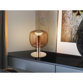 ICON-TABLE LAMP GOLD/AMBER