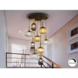 ·NORMA· LAMP 9L., BLACK-BRASS H500