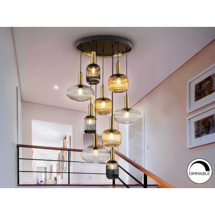 ·NORMA· LAMP 9L., BLACK-BRASS H500
