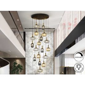 NORMA - LAMP 18L BLACK-BRASS