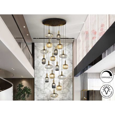 NORMA - LAMP 18L BLACK-BRASS
