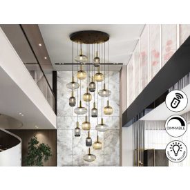 NORMA - LAMP 18L BLACK-BRASS DIMMABLE