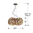  Schuller Narisa 266251N Pendant Lamp Rose Gold Metal