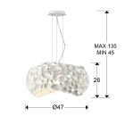  Schuller Narisa 266290 Pendant Lamp Matte White