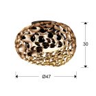  Schuller Narisa 266822N Ceiling Lamp Rose Gold