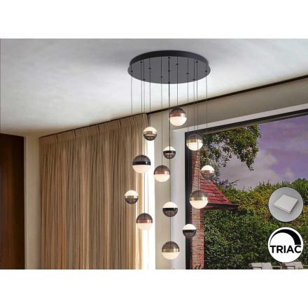 ORBES - LAMP 13L BLACK/COPPER/BRASS