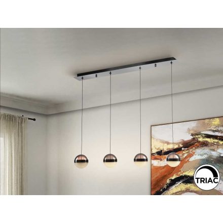 ORBES - LAMP 4L. CHROME BLACK
