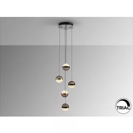 ORBES - LAMP 5L  BLACK/COPPER/BRASS