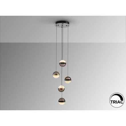ORBES - LAMP 5L  BLACK/COPPER/BRASS